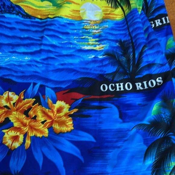 Tropical XL Button Short Sleeve Shirt Camp - Picture 4 of 8